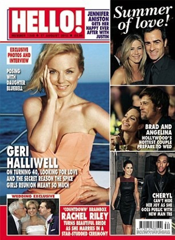 Geri Halliwell posa para la revista 'Hello'.