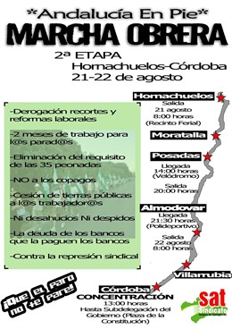 Marcha Obrera Del SAT En La Provincia De Córdoba