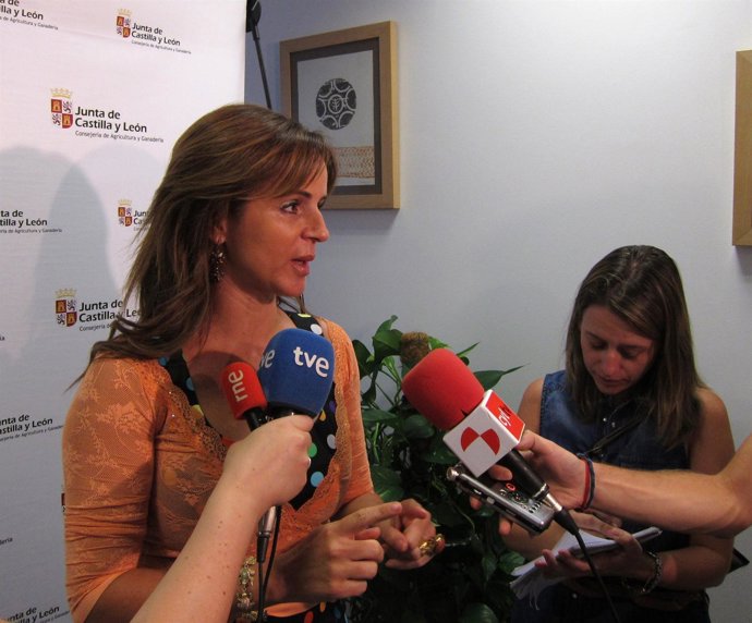 Silvia Clemente atiende a los medios tras la Comisión Sectorial de Remolacha