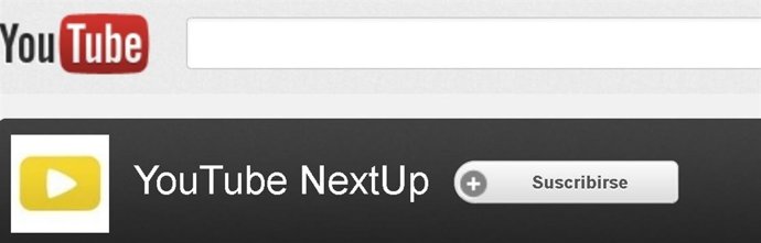 Página de inicio de Youtube NextUp