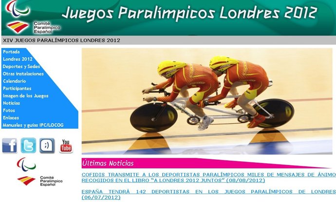 WEB PARALÍMPICOS LONDRES 2012