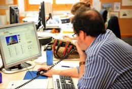 Oficina con ordenadores