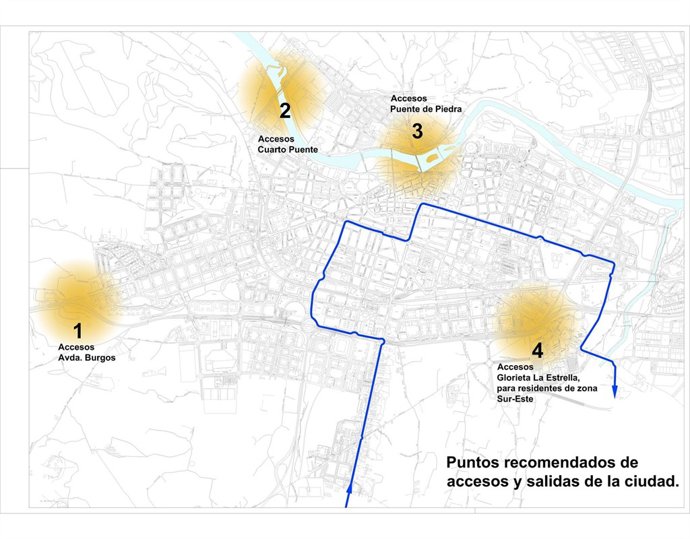 Accesos salida y entrada Vuelta