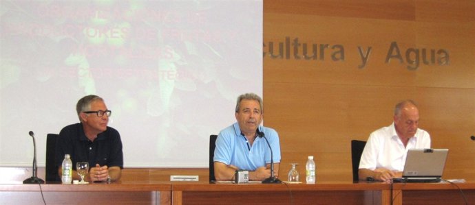 Cerdá, en el centro, con Moreno y García Lidón