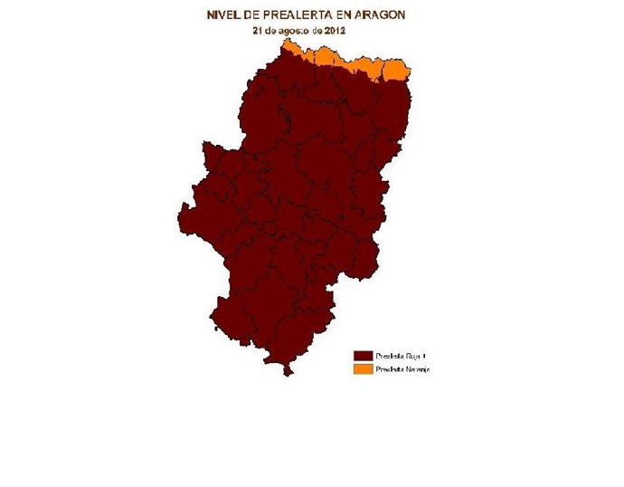 Aragón, en prealerta roja +