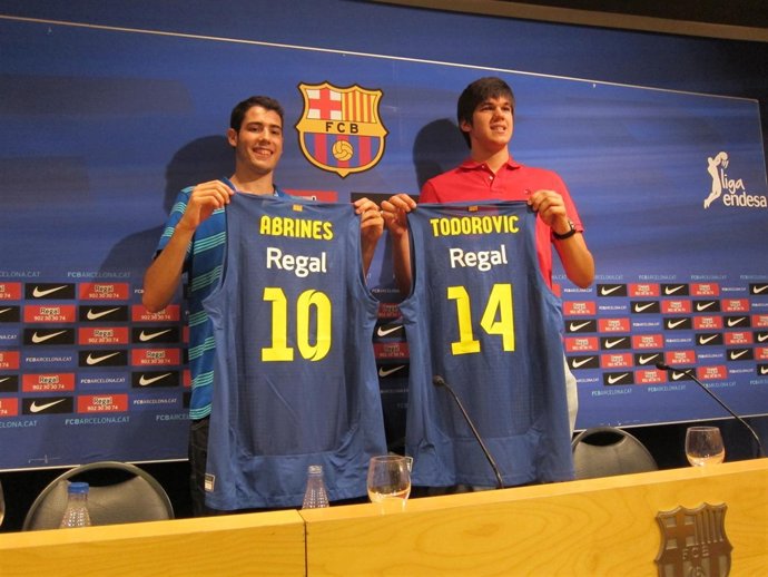 Àlex Abrines y Marko Todorovic, presentados con el Regal FC Barcelona