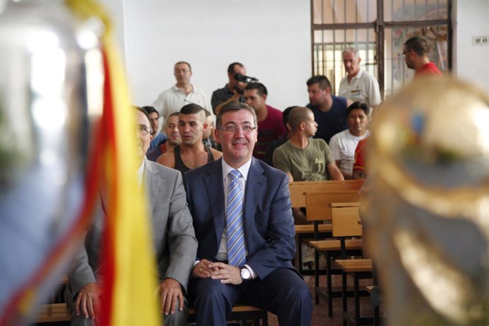 Marín en su visita al centro penitenciario de Albacete