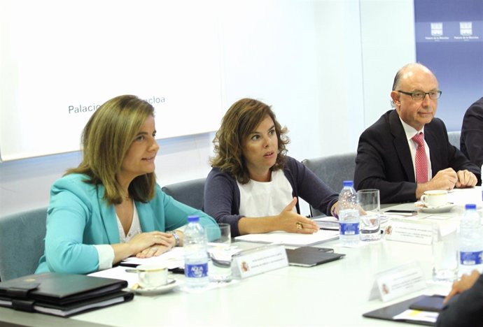 Fátima Báñez, Soraya Sáenz de Santamaría y Cristóbal Montoro