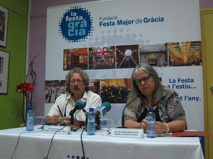 R. Estruch, Presi Fund.Festa Major De Gràcia, I M.Fandos, Regidora De Gràcia