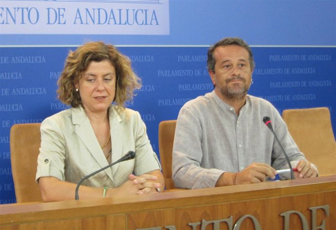Alba Doblas y José Antonio Castro, miembros de IU en la comsión de los ERE