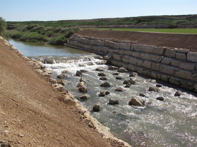 Actuación de la CHE en el río Riguel, en Ejea