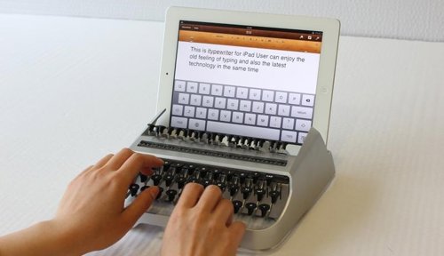 Base para iPad máquina de escribir