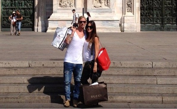 Guti y Romina, de compras por Milán.
