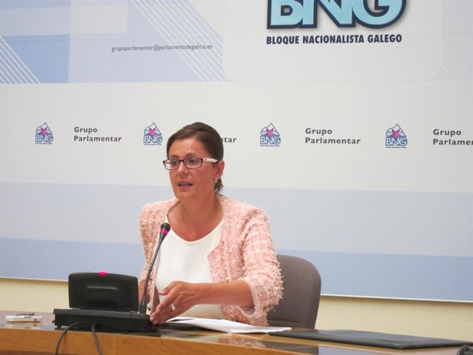 La Diputada Del BNG Carme Adán En Rueda De Prensa