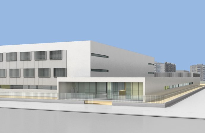 Infografía del nuevo IES previsto para Sevilla Este