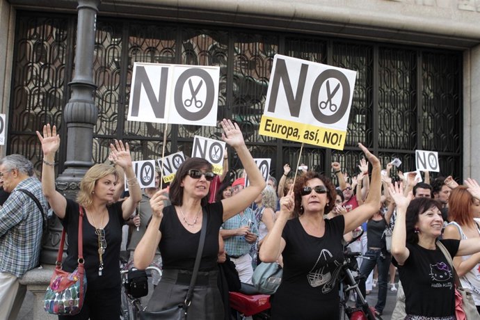 Manifestación por los recortes del Gobierno