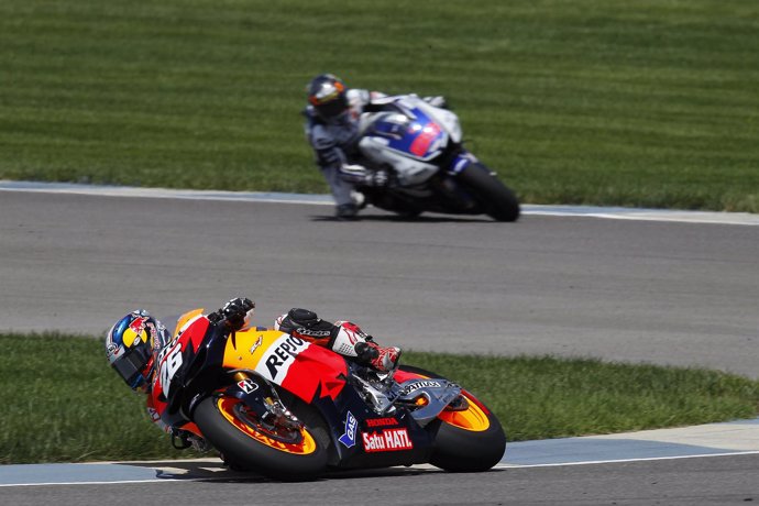 Dani Pedrosa y Jorge Lorenzo en Indianapolis