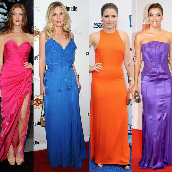 Montaje de Ashley Greene, Kirsten Dunst, Sophia Bush y Eva Longoria 