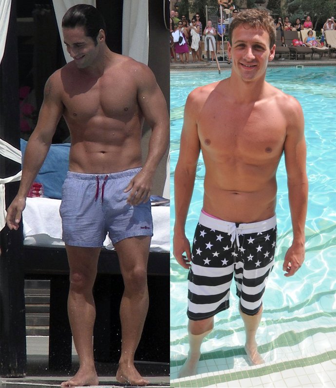 Montaje de David Bustamante y Ryan Lochte 