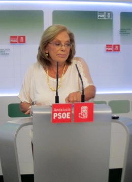 La Presidenta Del PSOE-A, Amparo Rubiales, En Su Primera Rueda De Prensa 
