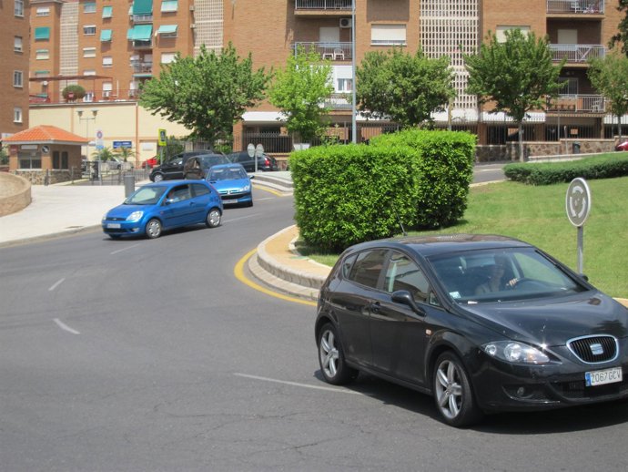 Rotonda, tráfico, vehículo, circulación