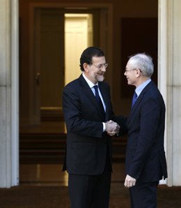 Rajoy Recibe A Van Rompuy En Moncloa