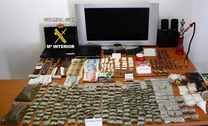 Material intervenido en la operación