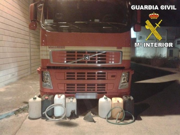 Material incautado a rumanos en Polígono Calatorao