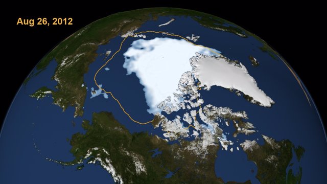 El hielo del ártico está en su nivel más bajo en 30 años