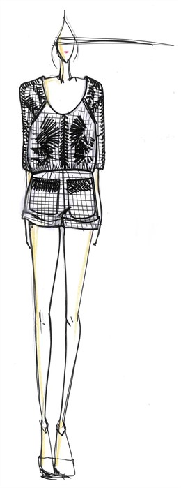 Boceto de la nueva colección de Sita Murt para MBFWM
