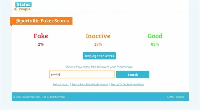 App para Twitte StatusPeople