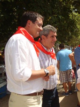 Villarrubia (d) y López, en la judiada de La Granja