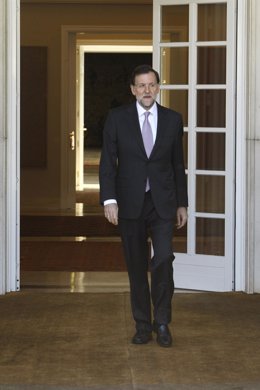 El presidente del Gobierno, Mariano Rajoy, en Moncloa