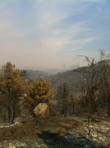 Incendio en la sierra oeste