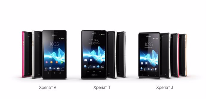 Nuevos Xperia T, V y J de Sony