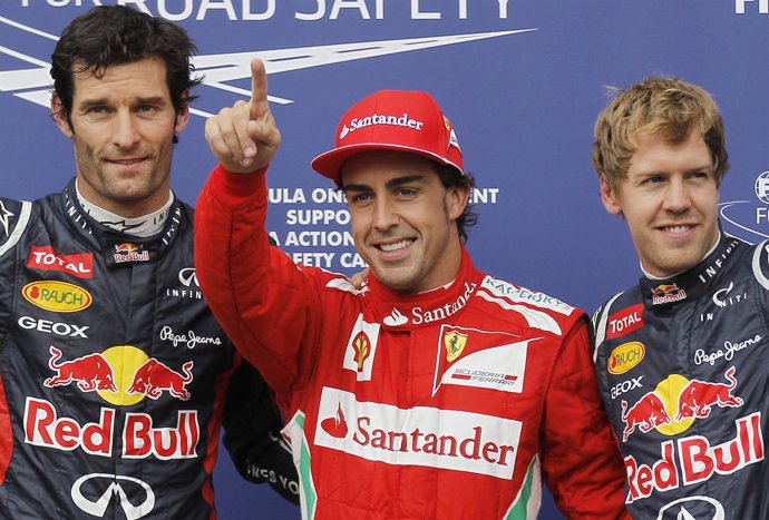 Pole Fernando Alonso Sebastian Vettel Mark Webber GP Alemania