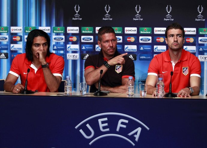 Radamel Falcao, Diego Simeone y Gabi (Atlético Madrid), Supercopa Europa