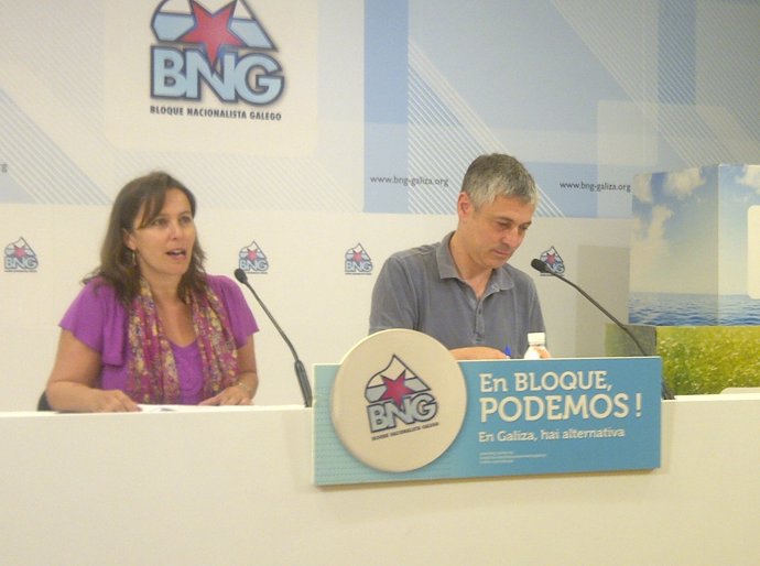 La Eurodiputada Del BNG, Ana Miranda, Y El Diputado Bieito Lobeira