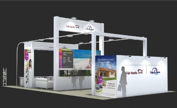 Imagen del expositor de Caja España-Duero en la Feria de Valladolid