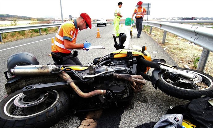 Moto del guipuzcoano de 39 años fallecido en accidente de tráfico.