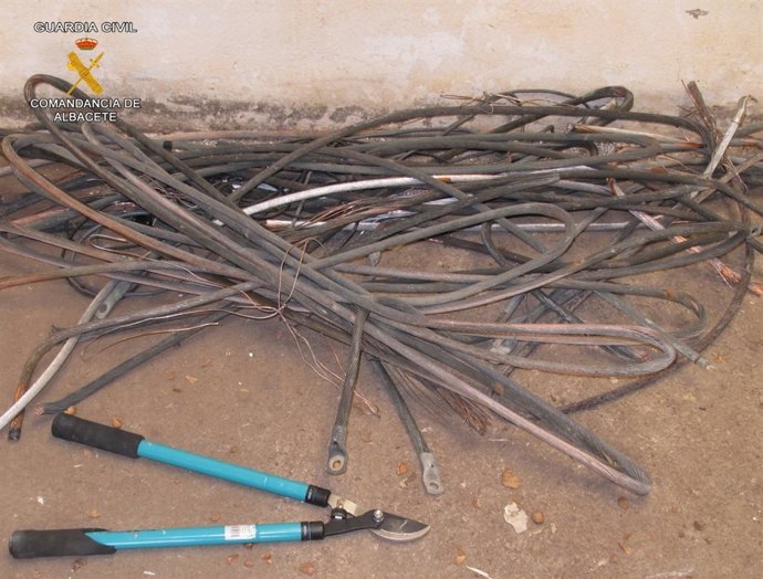 Cable de cobre robado