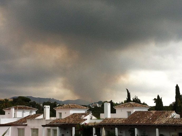 Imagen tomada desde la zona de Golden Beach en Elviria (Marbella)