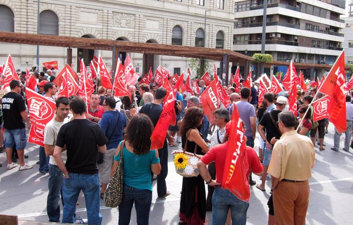 Protesta de los sindicatos en Alicante