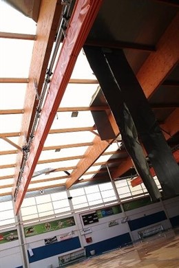 Estado En El Que Ha Quedado La Cubierta Del Pabellón Municipal De Pulpí