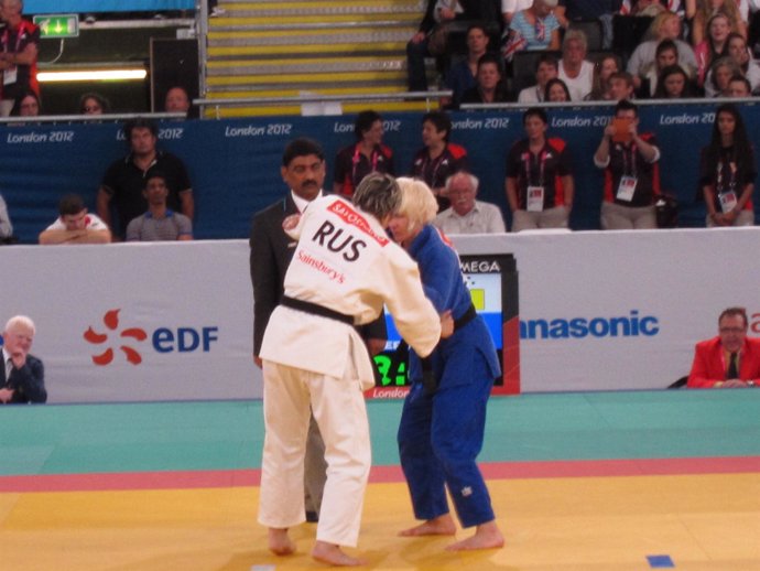 La judoca española Carmen Herrera