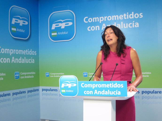 Dolores López (PP-A), hoy en rueda de prensa