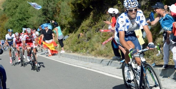 El ciclista español del equipo Movistar Alejandro Valverde