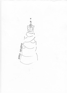 Uno de los bocetos de la colección 'Pure' de María Lafuente