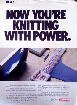 Anuncio periférico tejedora para NES de Nintendo