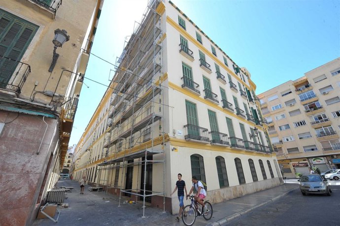 Obras en la fachada de la Casa Natal de Picasso